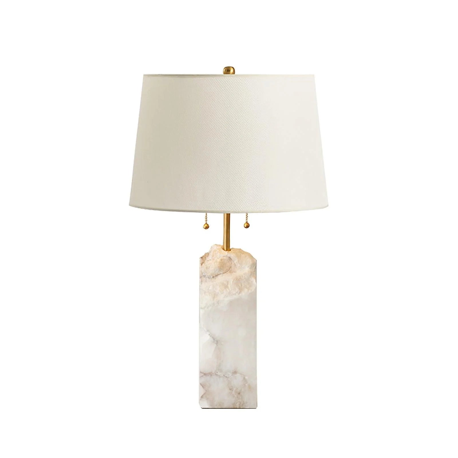Raw Alabaster Table Lamp Modern Elegant Indoor Lighting Decorative Home Fixture