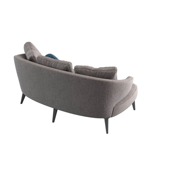 Elegant back view of Dreamy Drift linen lounge chair for stylish interior spaces