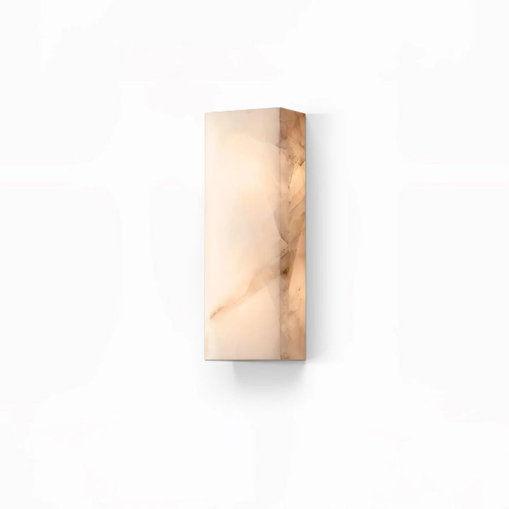 Rectangular Alabaster Wall Sconce, modern lighting, elegant home interior décor, ambient design