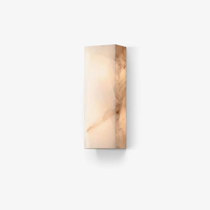 Side view of Rectangular Alabaster Wall Sconce, modern lighting, elegant home interior décor