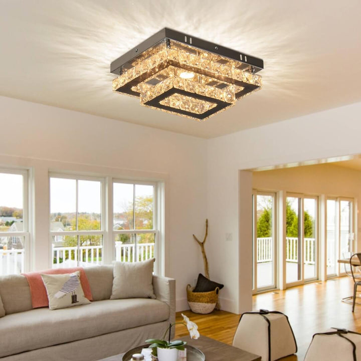 Regal flush mount ceiling light installed in a modern living room – sleek design providing ambient lighting and elegant décor