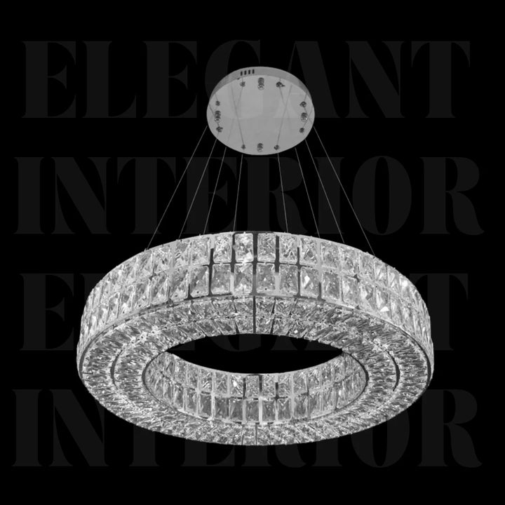 Round Crystal LED Light for Ceiling Modern Elegant Home Interior Lighting Fixture