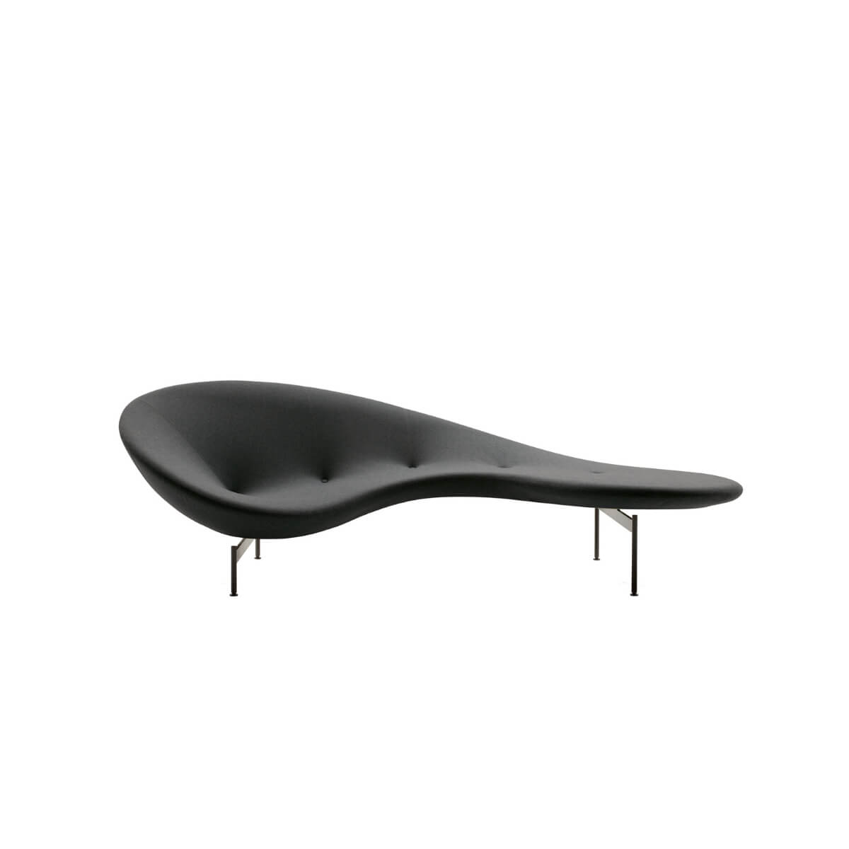 SeraphicSolace KS38 lounge chair in black velvet – luxurious modern seating with soft upholstery and sleek design