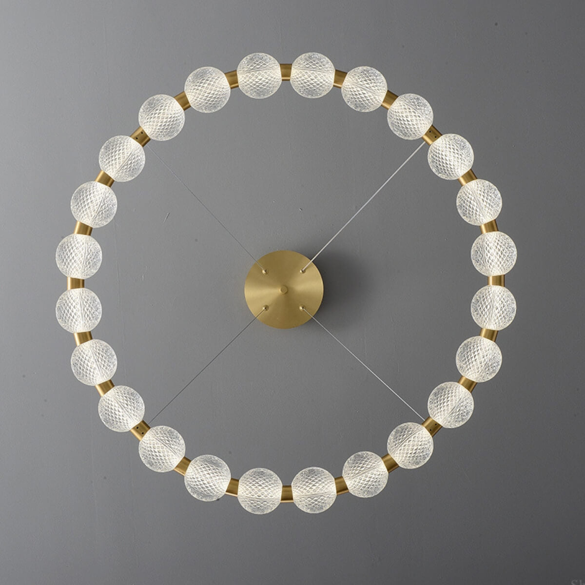 Bottom View of Shimmer All-Copper Modern LED Pendant Light – Elegant Minimalist Ceiling Fixture