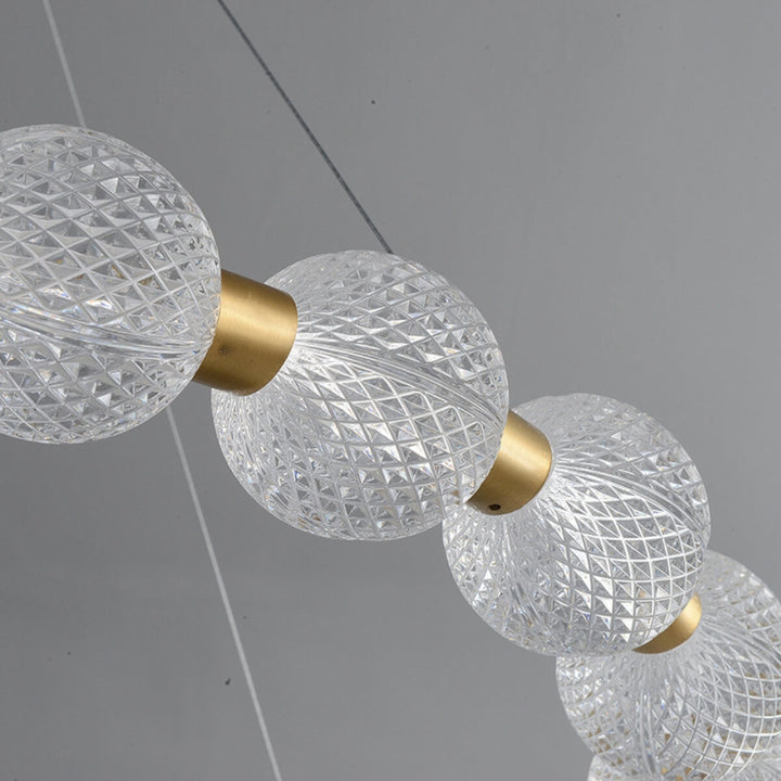 Round View of Shimmer All-Copper Modern LED Pendant Light – Stylish Minimalist Ceiling Fixture