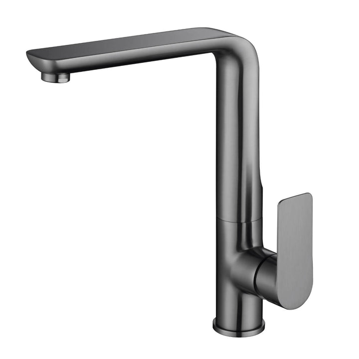 SinksRith kitchen mett silver mixer faucet, Eclipse model for modern kitchens, featuring sleek design and luxurious met silver finish