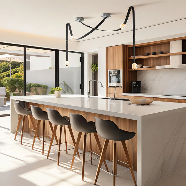 Snaps alabaster pendant light hanging view with gold metal accents and alabaster shade, modern elegant lighting