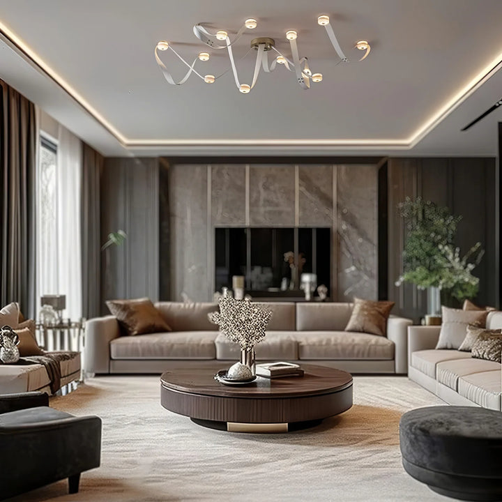 Snaps alabaster pendant light hanging in luxury living room, elegant marble design for modern decor