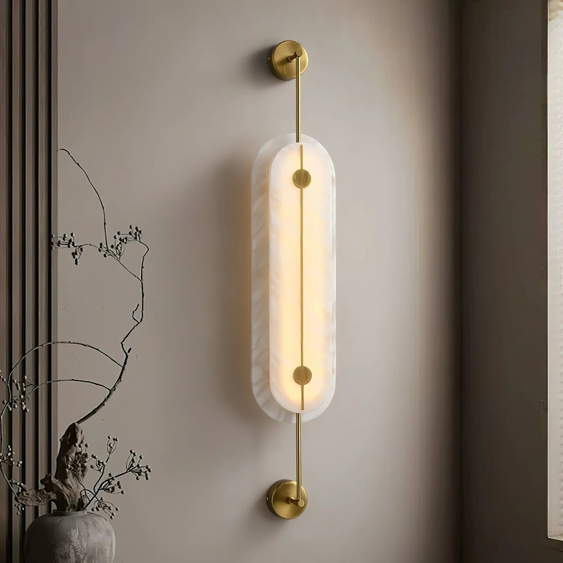 Solvane modern wall sconce light, elegant minimalist design for stylish interior wall lighting decor