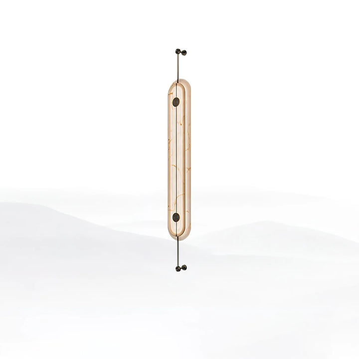 Solvane modern wall sconce light front side view, showcasing elegant minimalist design for stylish interiors