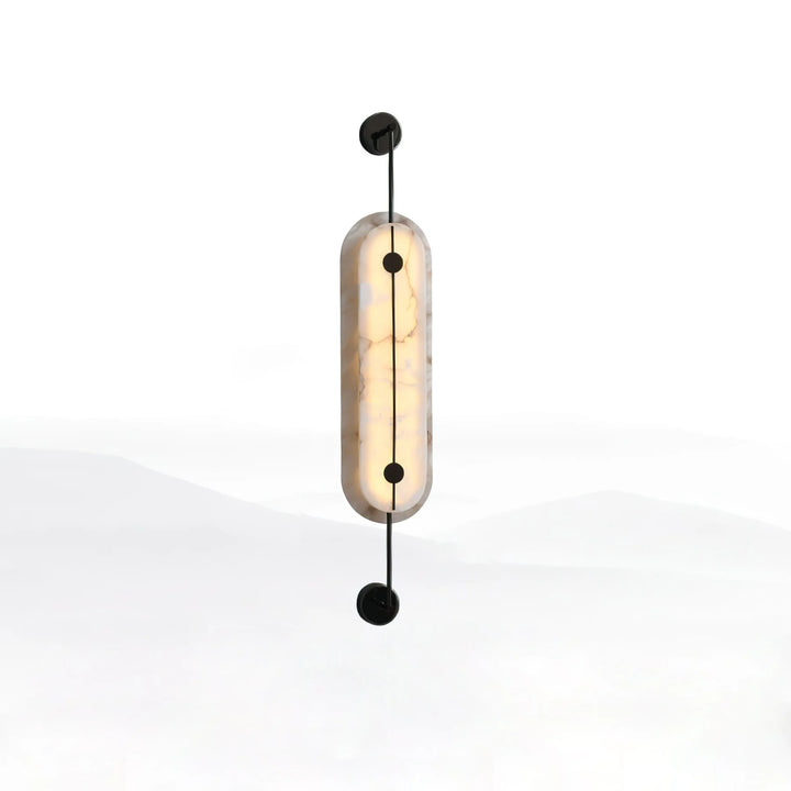 Solvane modern wall sconce light black metal side view, elegant minimalist design for stylish home interiors