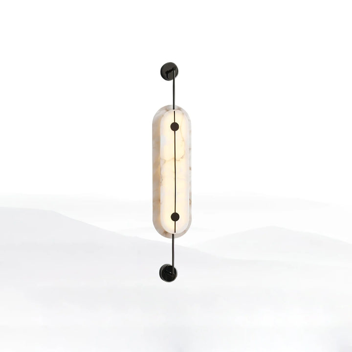 Solvane modern wall sconce light black metal side view, showcasing elegant minimalist design for interiors