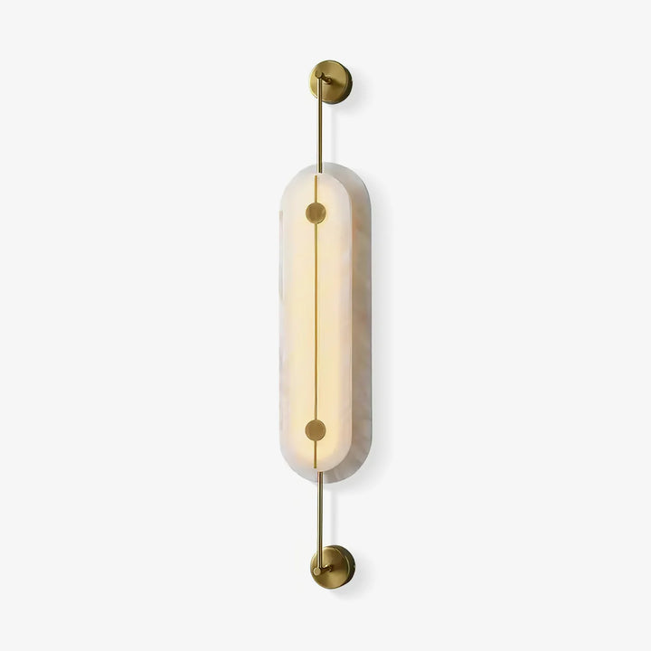 Solvane modern wall sconce light gold finish side view, showcasing elegant minimalist design for stylish interiors