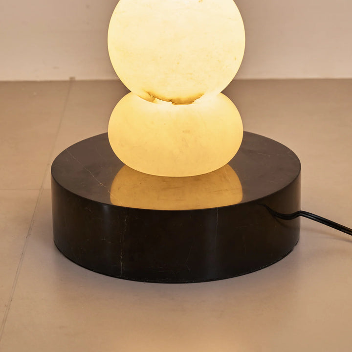 Spanish alabaster floor lamp full floor stand view for elegant and modern home lighting