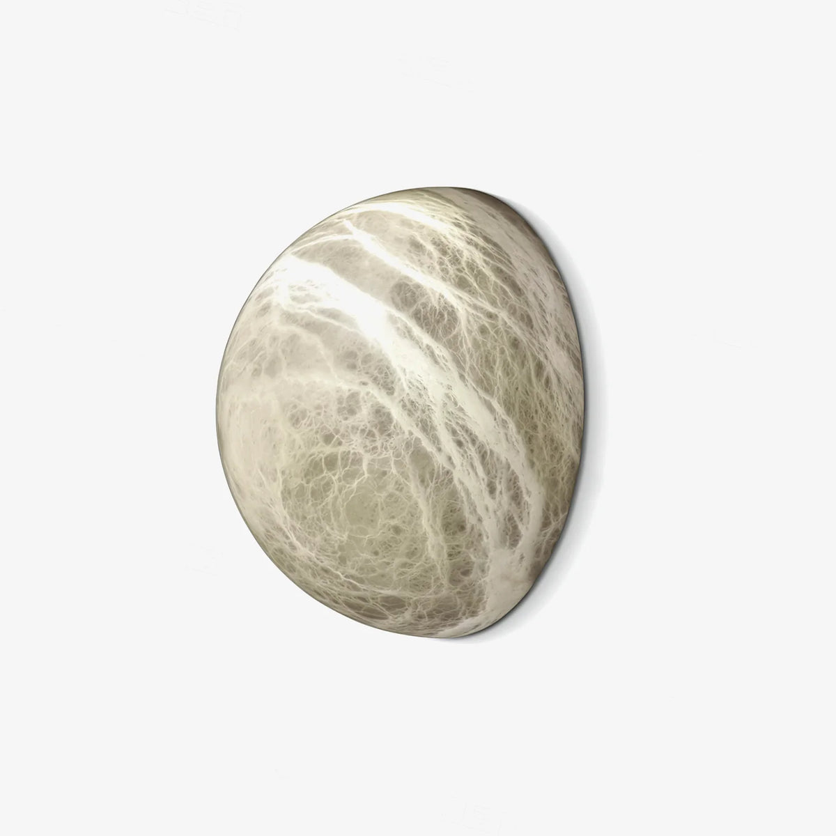 Front view of Spanish alabaster snowflake wall sconce, elegant wall-mounted lighting fixture for décor