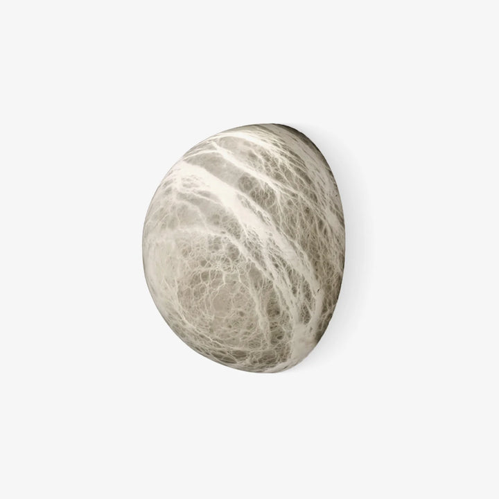 Side view of Spanish alabaster snowflake wall sconce for elegant home lighting décor