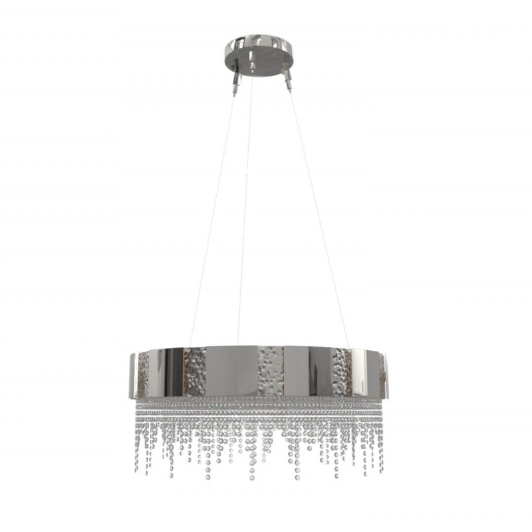Full View of Spotlight Gold Crystal Chandelier Light – Elegant Modern Ceiling Lighting Fixture