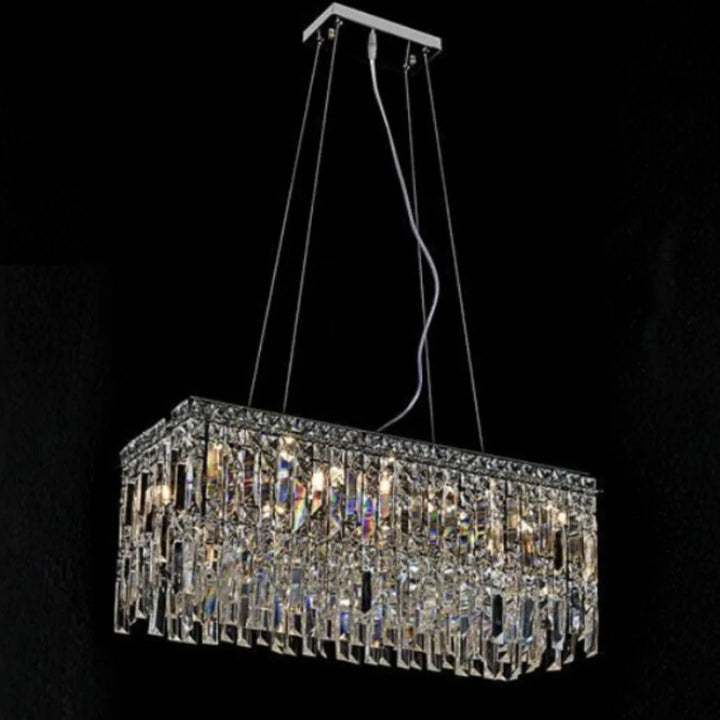 Square Chandelier K9 Crystal customized modern luxury lighting hanging view