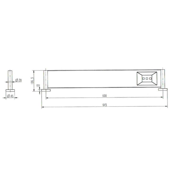 Sturd Eclipse bathroom wall shelf close-up modern design