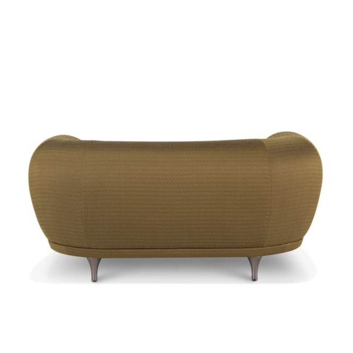 Back side view of Stylish GrandGossamer KS35 sofa with cotton-linen upholstery – showcasing clean lines and modern minimalist design