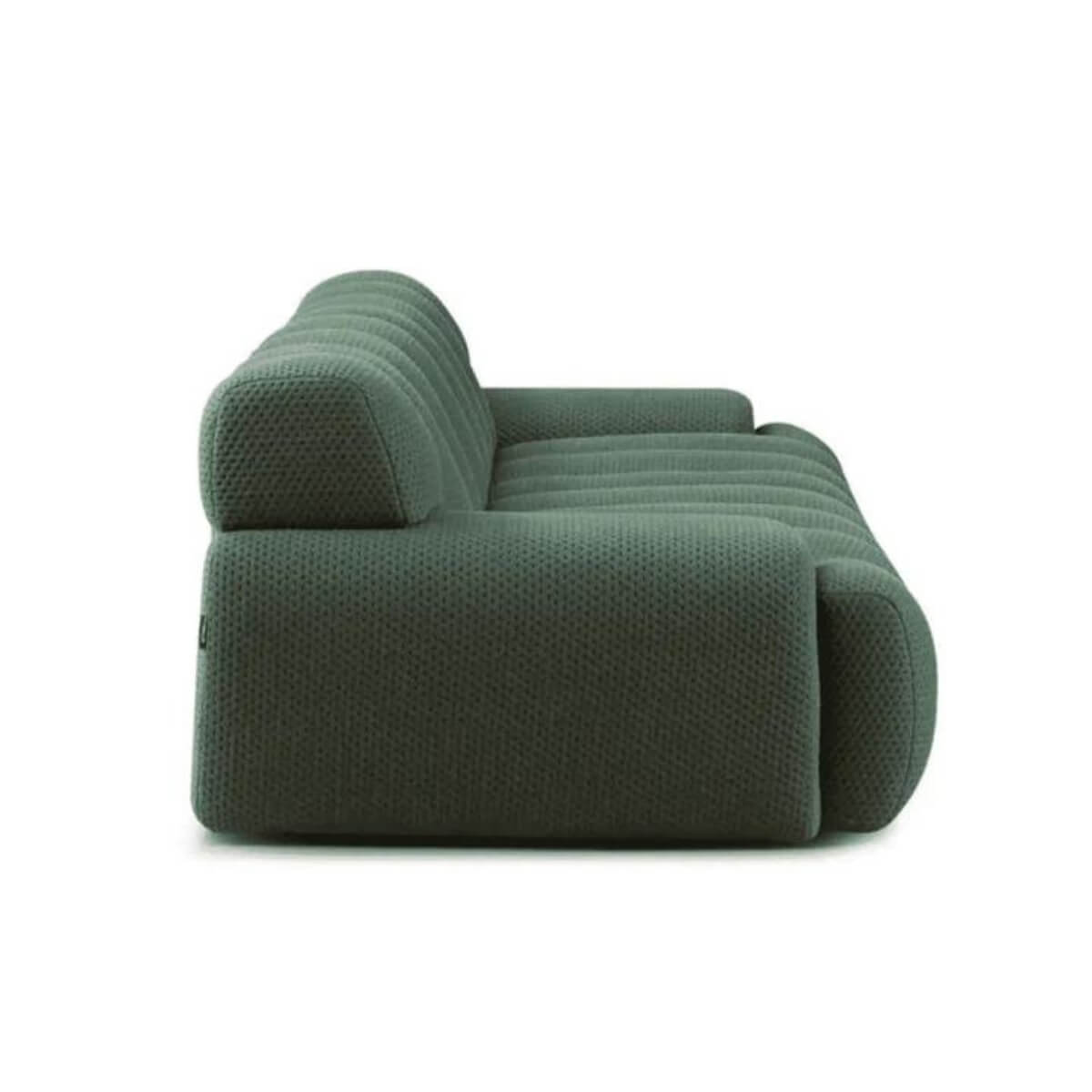 Right side angle view of Stylish GrandGossamer KS36 sofa with cotton-linen upholstery – modern design featuring clean lines and comfortable seating