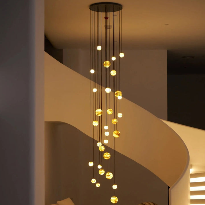 Sultana alabaster cluster chandelier luxury lighting, front view highlighting elegant design and stylish décor”