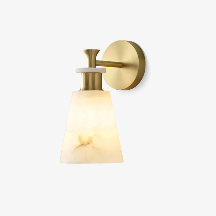 Tapered alabaster wall sconce modern lighting elegant indoor wall fixture