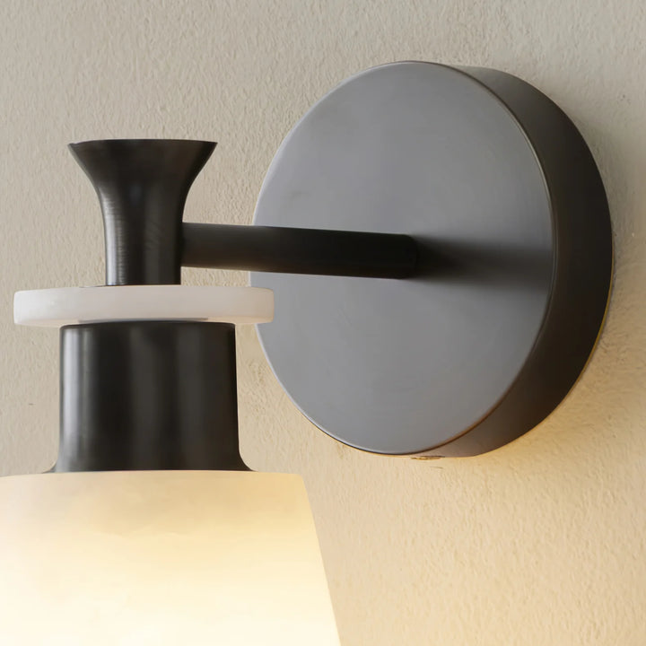 Tapered alabaster wall sconce modern lighting wall-mounted elegant view fixture
