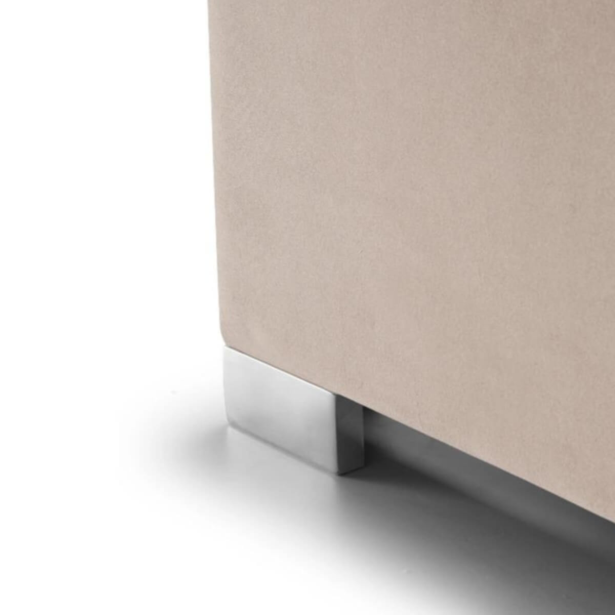 Close-up of Tranquil Oasis luxurious velvet bed stand showcasing elegant design and durable construction