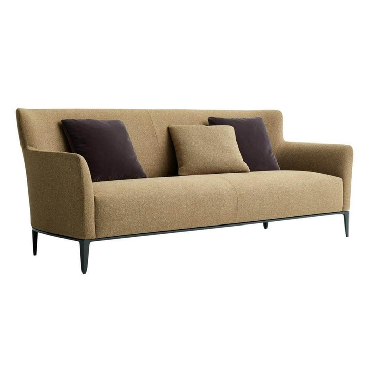 Custom Serene Oasis sofa with elegant lines and cozy fabric upholstery