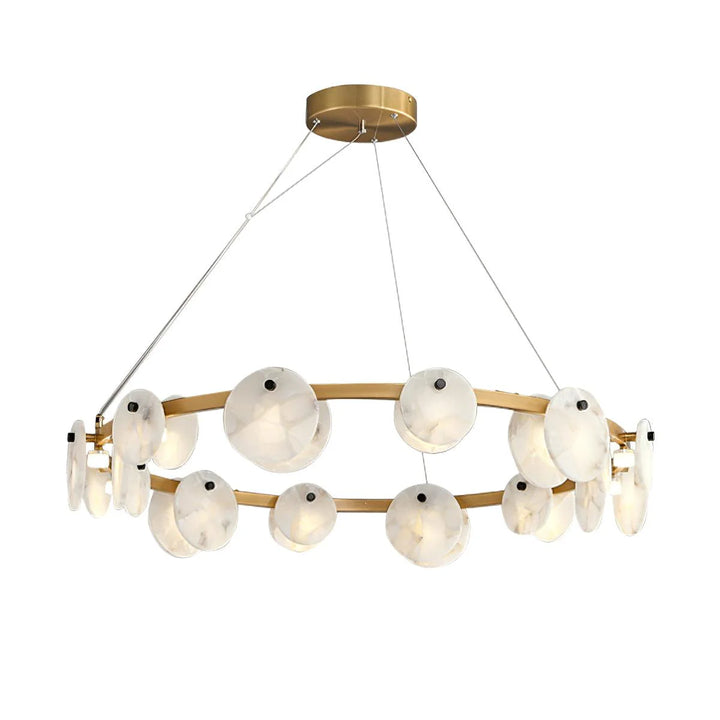 Trinidad alabaster chandelier modern lighting fixture for elegant home interiors