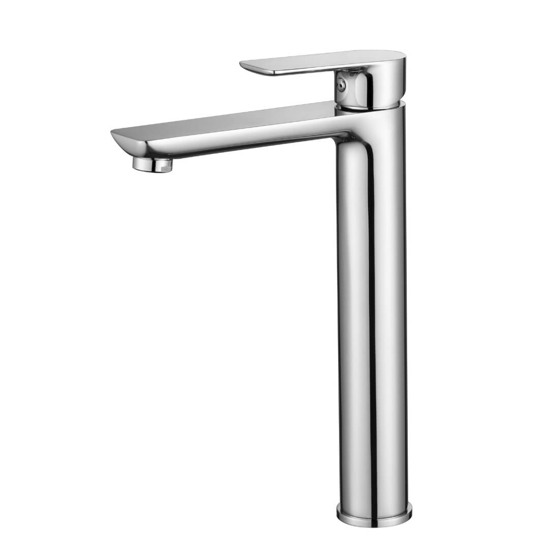 Dimension diagram of Umbron tall basin mixer faucet Eclipse model showing detailed measurements for modern bathroom installation