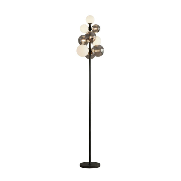 Veloura Modern Floor Lamp Black and White Elegant Contemporary Lighting for Home"