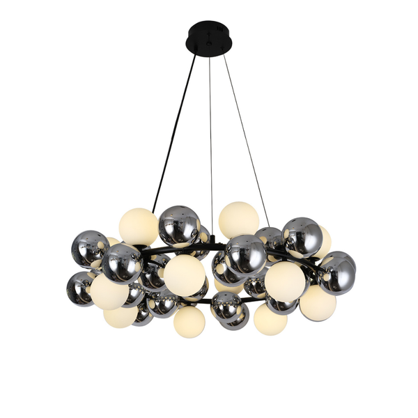 Veloura Modern Round Ceiling Chandelier Elegant Contemporary Lighting for Home