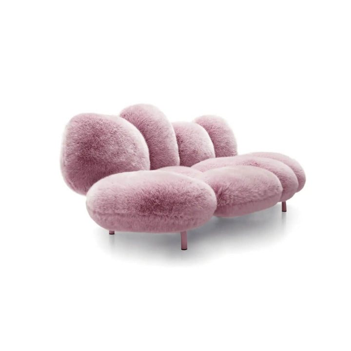 Left side view of Velvet Veritas KS34 sofa – featuring soft velvet upholstery and sleek modern design for luxurious comfort