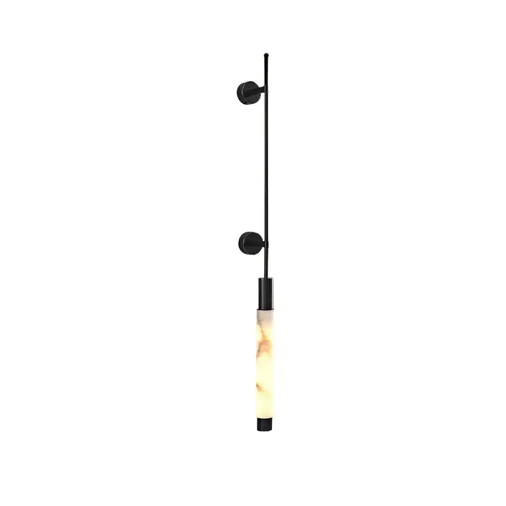 Side view of Verita alabaster wall sconce for stylish and elegant interior home lighting