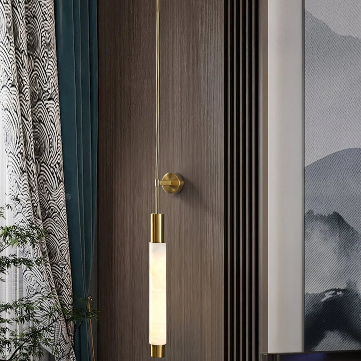 Verita alabaster wall sconce with single wall mount for modern and elegant home décor lighting