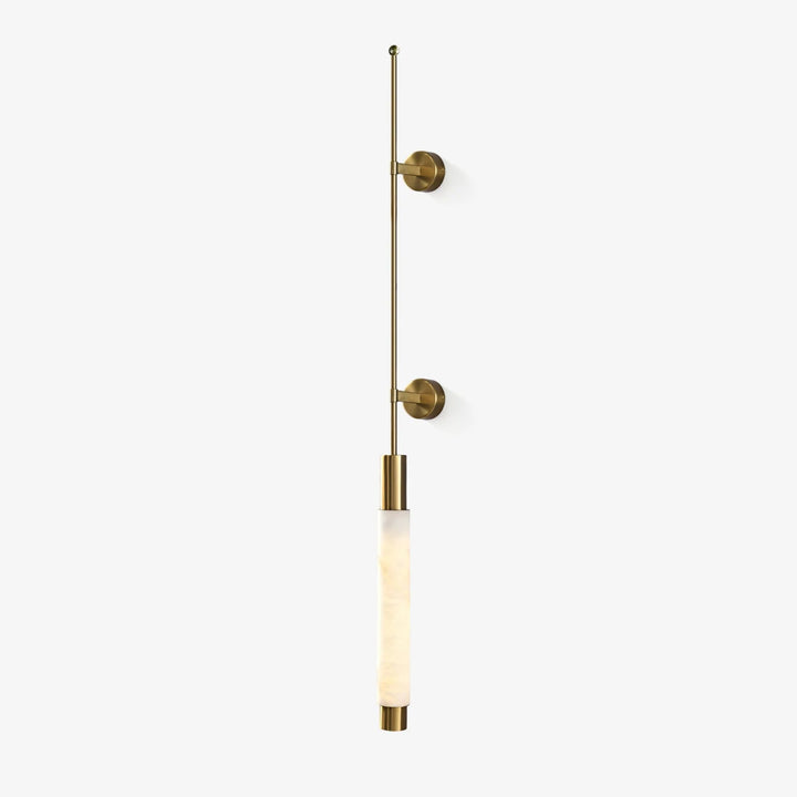 Side view of Verita alabaster wall sconce for modern and elegant home décor lighting