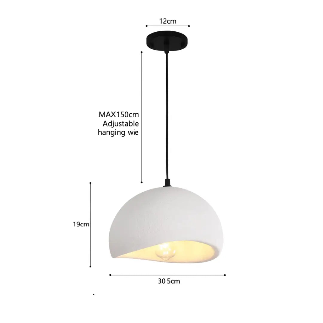 Wabi Sabi Igloo Grey Pendant Light – D300×H190/1200