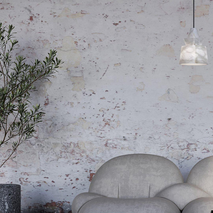 White alabaster pendant light ceiling lamp in living room for elegant interior décor
