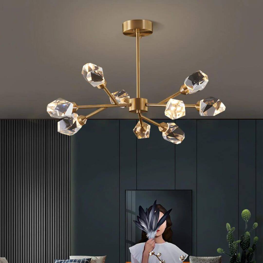 Wink chandelier light in Australia, showcasing contemporary design and radiant crystal illumination for modern spaces