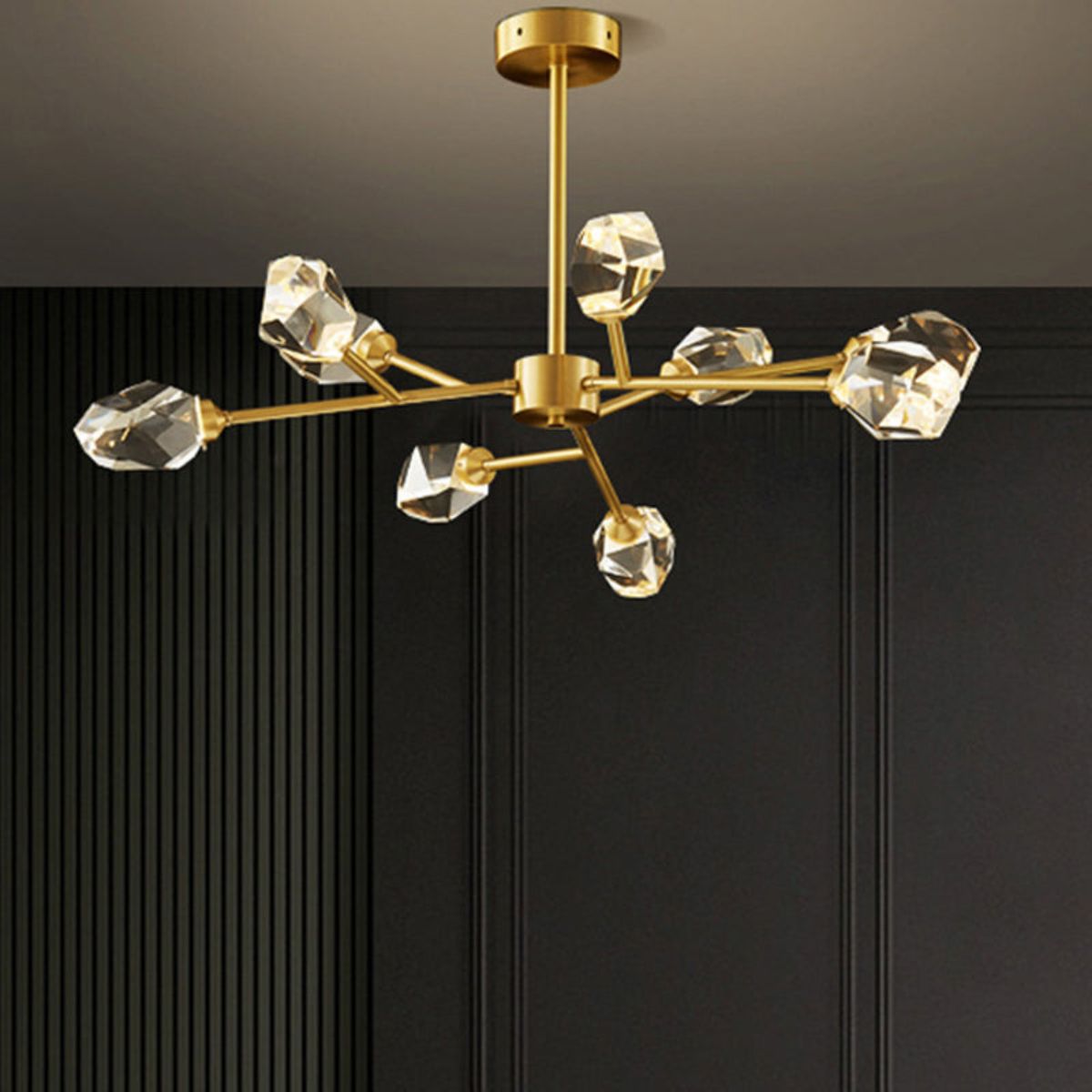 Wink chandelier light in Australia, featuring sleek modern design with sparkling crystals for elegant interiors