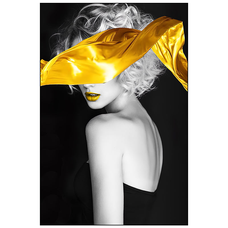Modern wall art featuring abstract woman portrait in vibrant colors