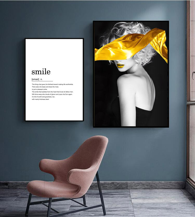 Artistic depiction of a woman in contemporary wall art design