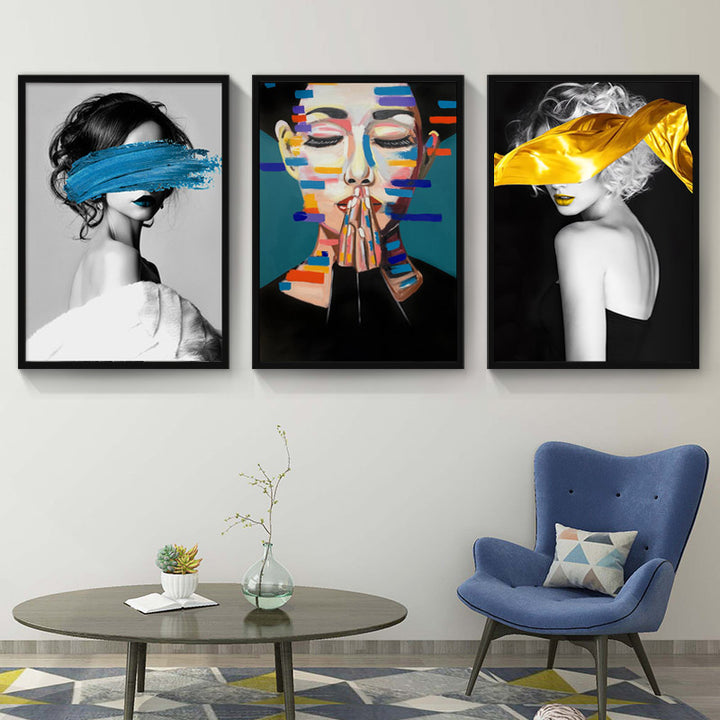 Elegant wall art featuring a woman’s portrait in modern style