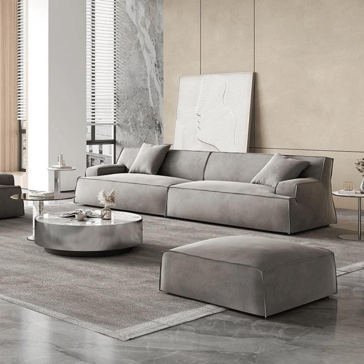 Side front view of 3-seater sofa set in Australia – stylish modern seating with soft upholstery and comfortable cushions