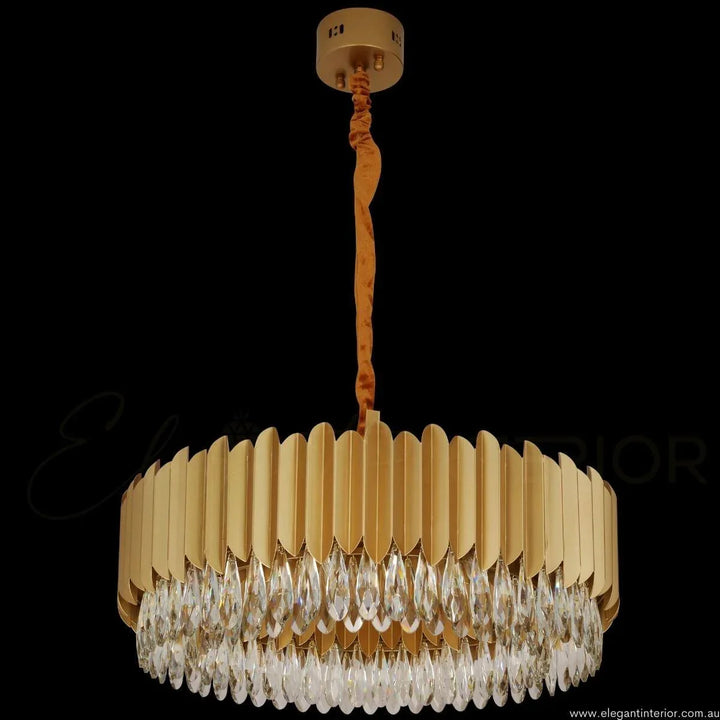 Front view of EC-1020-1 AURA luxury modern pendant light in an elegant interior in Australia