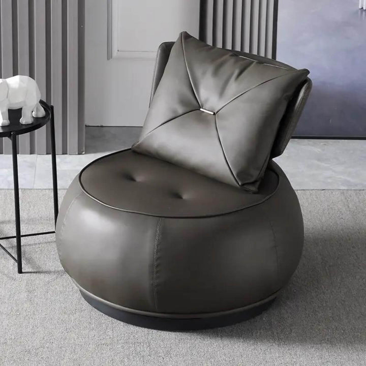 Side top view of black accent chair in Australia showcasing sleek design and modern style