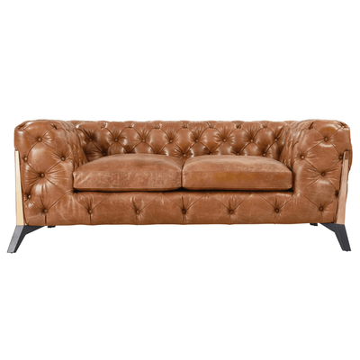 American Natural Leather 2-Seater for Living Room (Custom made)