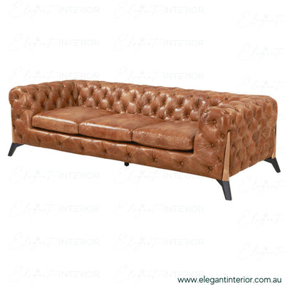 American- Brazilian Natural Leather Sofa (3 Seater) (Custom made)
